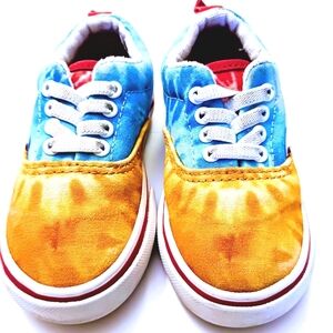 VANS Lace Up Pull-On Tie Dye Multi-Colored Unisex Sneakers Size 7 Toddler
